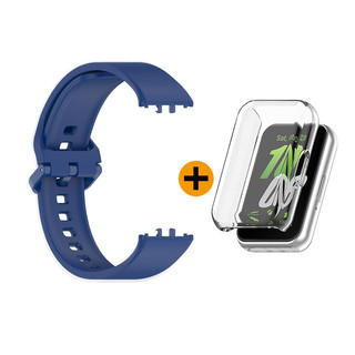 Dây Đeo Silicon 2 TRONG 1 Cho Samsung Galaxy Fit 3 Dây Đeo Đồng Hồ Cho Galaxy Fit3 SM-R390 Có Vỏ Bảo Vệ