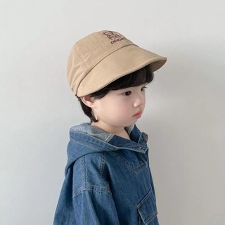 [Crush] Mũ trẻ em, Mũ che nắng bằng Cotton màu trơn, Vành lớn có thể điều chỉnh cho bé trai bé gái Bonnet mùa hè