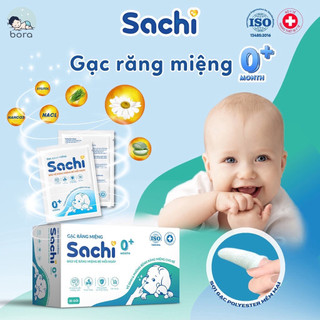 Hộp 30 Gạc Rơ Lưỡi SACHI / DR.PAPIE - Vệ Sinh Răng Miệng Cho Bé - SHC
