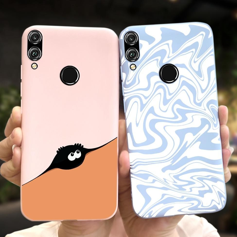 Honor 8X Vỏ JSN-L22 Kẹo Chống Sốc Silicon Ốp Lưng Điện Thoại Honor 8X Hoa Thời Trang Dễ Thương Mèo Phi Hành Gia Sơn