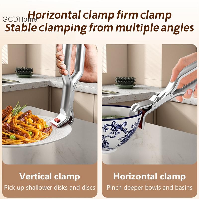 Gcdhome Chống bỏng Kẹp Bát Nóng Giá Đỡ Món Ăn Kẹp Nồi Chảo Kẹp Đĩa Nóng Bát Nâng Retriever Lưỡi Đồ Dùng Nhà Bếp HOT