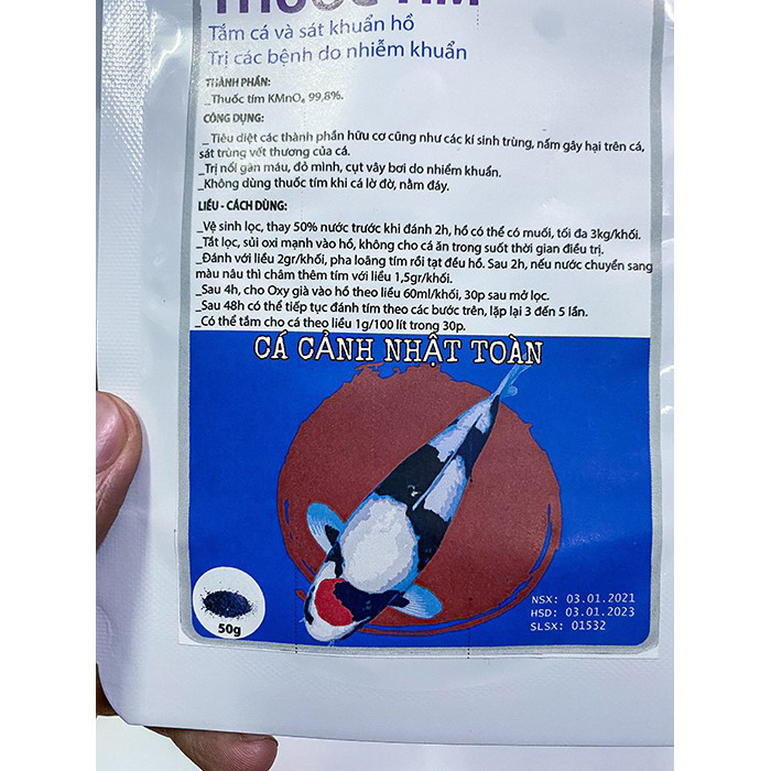 Gói Bột 10gram Bột Tím Sát Khuẩn, Tắm Cá, Khử Trùng Cho Cá Cảnh Acpharno