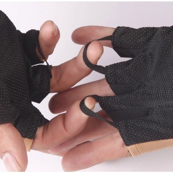 Găng tay hở ngón chống trơn_Light Breathable Tactical Gloves