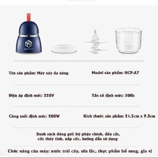 Máy Xay Ăn Dặm 6 Lưỡi Cối Thủy Tinh XuTaoTao Đa Năng Cầm Tay Dung Tích 300ml Cho Bé. (hàng tốt)