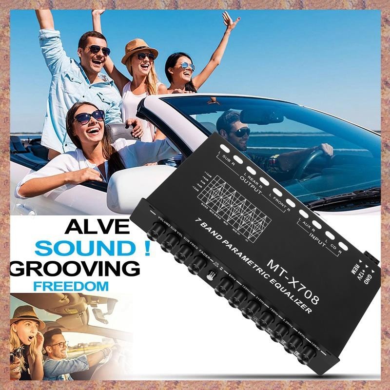 Bộ Khuếch Đại Âm Thanh Xe Hơi EQ Có Công Tắc Đầu Vào CD / AUX (R F C V)