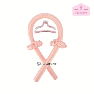 Bộ Thanh Uốn Tóc Không Nhiệt Lụa Satin (Kèm Kẹp & 2 Scrunchies) - Lô Cuốn Tóc Xoăn Sóng Lơi Tự Nhiên