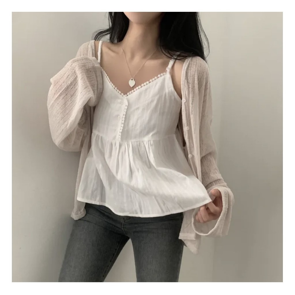 Suxi Mùa Xuân Mới Đơn Giản Crop Top Phong Cách Hàn Quốc Rời Dây Đeo Lưng Xe Tăng Top Cho Nữ 240220