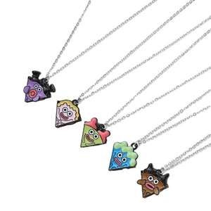GODD 5 Miếng Hoạt Hình Pizza Charm Vòng Cổ Vòng Cổ Từ Tính Dây Chuyền Tình Bạn