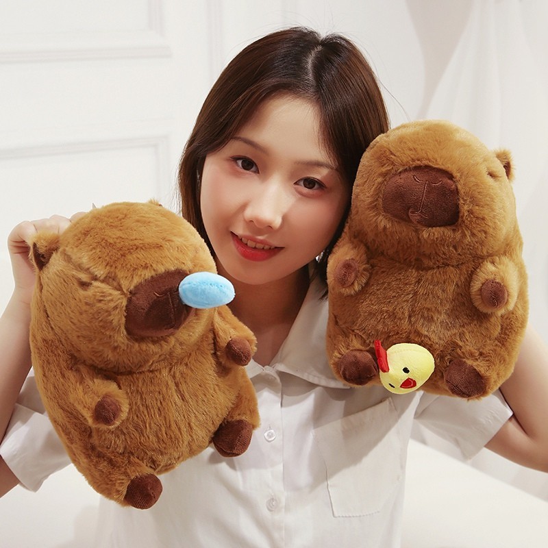 Rytanda Capybara Plush Toy gấu capybara chảy nước mũi Gấu bông Capybara chảy nước mũi Gấu Teddy tặng quà sinh nhật cho trẻ em
