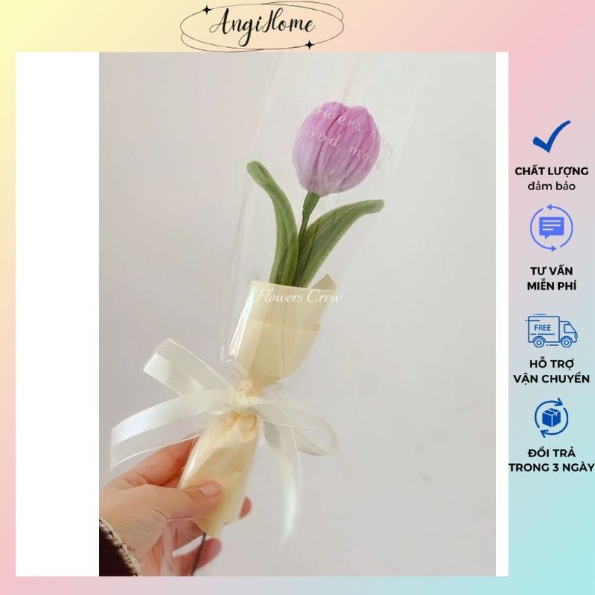 [HỎA TỐC TPHCM] HOA TULIP KẼM NHUNG LÀM SẴN NGUYÊN BÔNG CHƯA BAO GỒM BÓ GIẤY KIẾNG LÀM QUÀ TẶNG 20/11, 20/10, 8/3, 14/2
