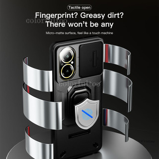 Vỏ chống sốc Realme C67 Armor cho Realme C67 C 67 RealmeC67 4G Kéo đẩy trượt Bảo vệ Camera Vỏ điện thoại PC cứng Ốp lưng chống rơi Giá đỡ mặt sau