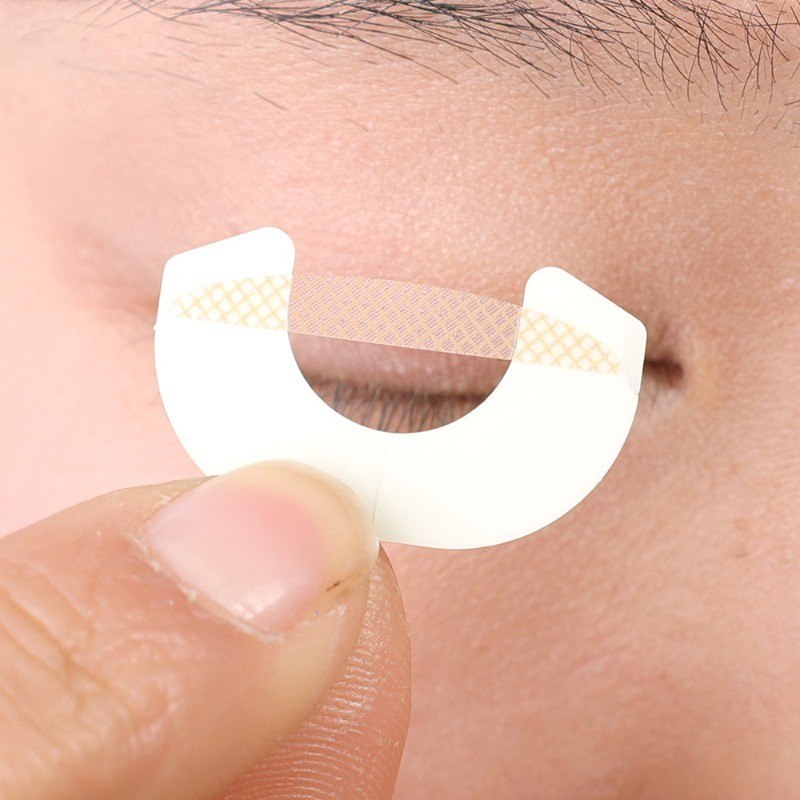 Tự Nhiên Vô Hình Thoáng Khí Chống Thấm Nước - Dụng Cụ Trang Điểm Mắt Mới Bắt Đầu - Miếng Dán Nâng Mắt Lưới Ren - Băng Mí Mắt Lớn Tự Dính 80 Miếng Dán Mí Mắt Đôi