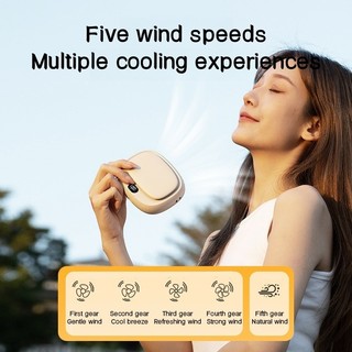 Quạt treo cổ di động Xiaomi Quạt Mini có dây buộc có thể điều chỉnh Quạt làm mát thể thao có thể sạc lại USB không cánh cho trẻ em du lịch