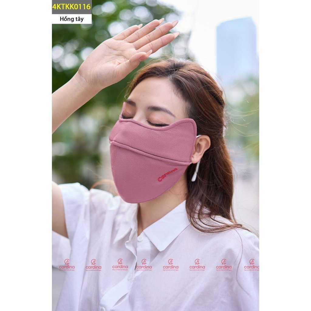 Khẩu trang CARDINA làm mát chống tia UV lõi bông hoạt tính lọc không khí ô nhiễm 4KTKK01