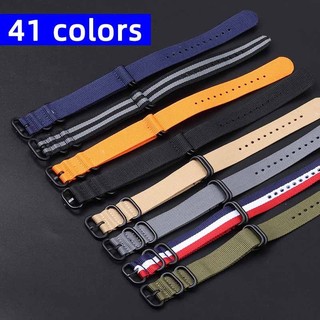 18mm 20mm 22mm NATO Dây đeo đồng hồ Nylon Dây đeo đồng hồ ZULU Dây đeo vải cho nam cổ điển DW Dây đeo đồng hồ vải dệt phong cách quân sự Dây đeo cổ tay Dây đeo cổ tay Khóa màu đen