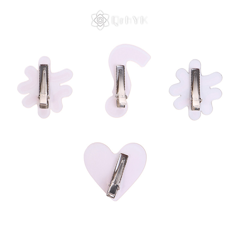 Qrhyk Tức Giận Biểu Hiện Thả Tóc Heartbroken Acrylic Kẹp Tóc Ngộ nghĩnh Bên Kẹp Mỏ Vịt Kẹp Nổ Bên Kẹp Phụ Kiện Tóc Mới