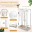 THEGIRL8B Giá đỡ vòng cổ trong suốt, Hộp trưng bày trang sức có thể xoay đa chức năng, với 24 móc treo Chống bụi với khay nhung màu be Giá đỡ lưu trữ trang sức