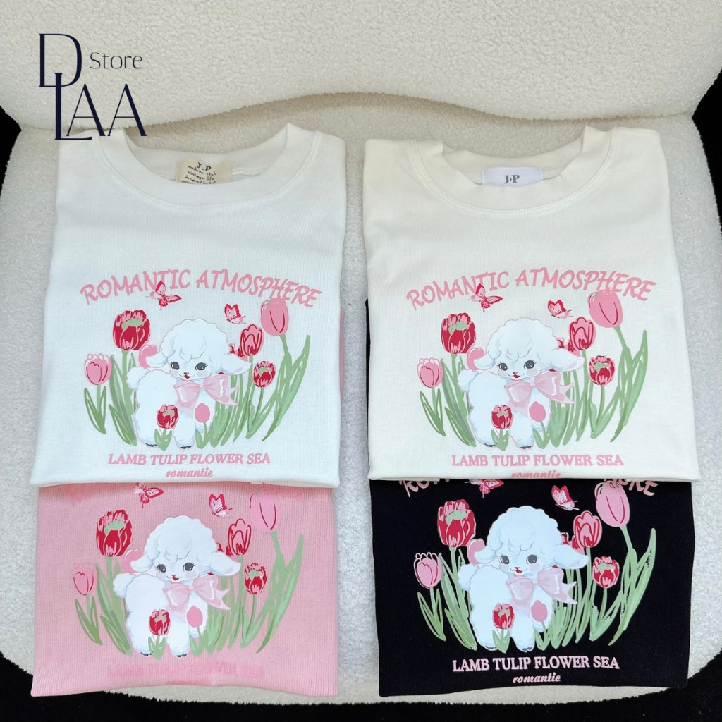 [Mã FADEP2903 giảm đến 30k đơn từ 99k] Áo Thun Baby Tee  In Hình ROMANTIC TULIP A5930