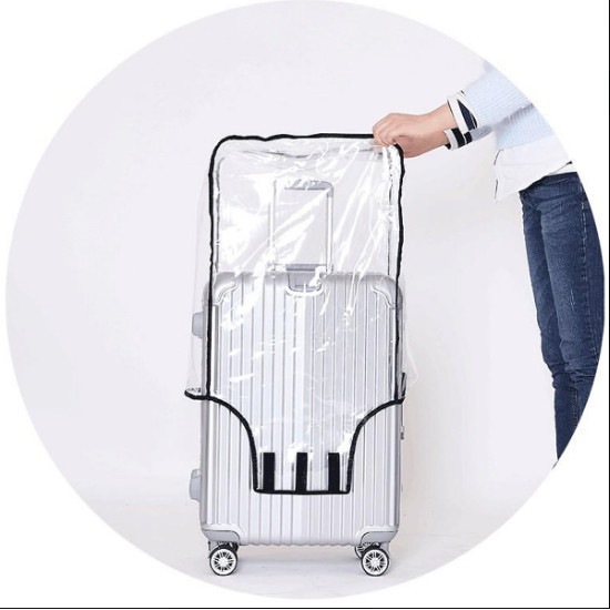 Áo trùm vali nhựa trắng trong PVC Có Viền M.E.N chống nước [MẪU MỚI]