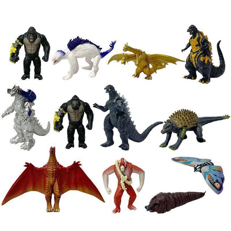 12 Chiếc Godzilla vs Kong 2 Nhân Vật Hành Động Scar King Shimo Godzilla Kong Mô Hình Búp Bê Đồ Chơi Cho Trẻ Em Quà Tặng Trang Trí
