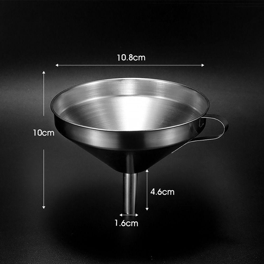 Phễu thép không gỉ ICUCKO, Bộ lọc dầu ăn gia vị Phễu lọc miệng rộng, Phễu Mini kim loại Công cụ tràn dầu với bộ lọc có thể tháo rời để đóng hộp