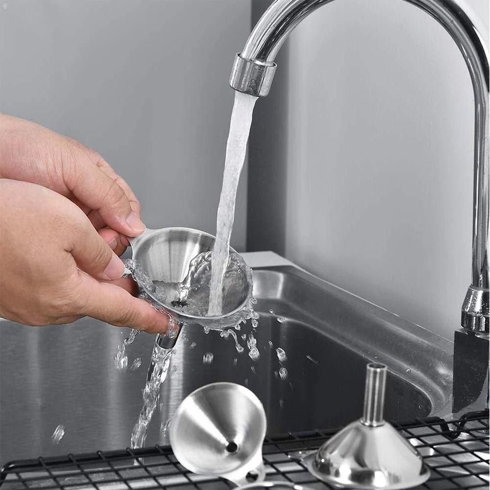 Phễu Inox AWNGD, Phễu Lọc Dụng Cụ Nhà Bếp Miệng Rộng, Hộp Đựng Chất Lỏng Tràn Dầu Có Tay Cầm Dụng Cụ Lọc Rượu Để Đóng Hộp