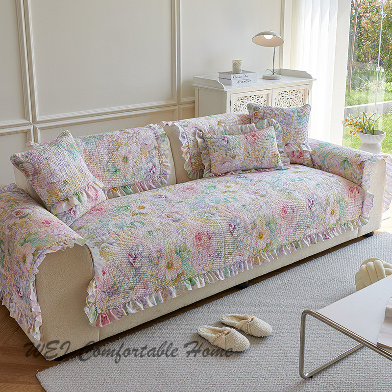 Đệm Sofa Cotton Nguyên Chất Thời Trang Đa Năng Bốn Mùa Đệm Sofa Bảo Vệ Sofa Chống Bụi Chống Mèo Cào Đệm Sofa Còn Hàng