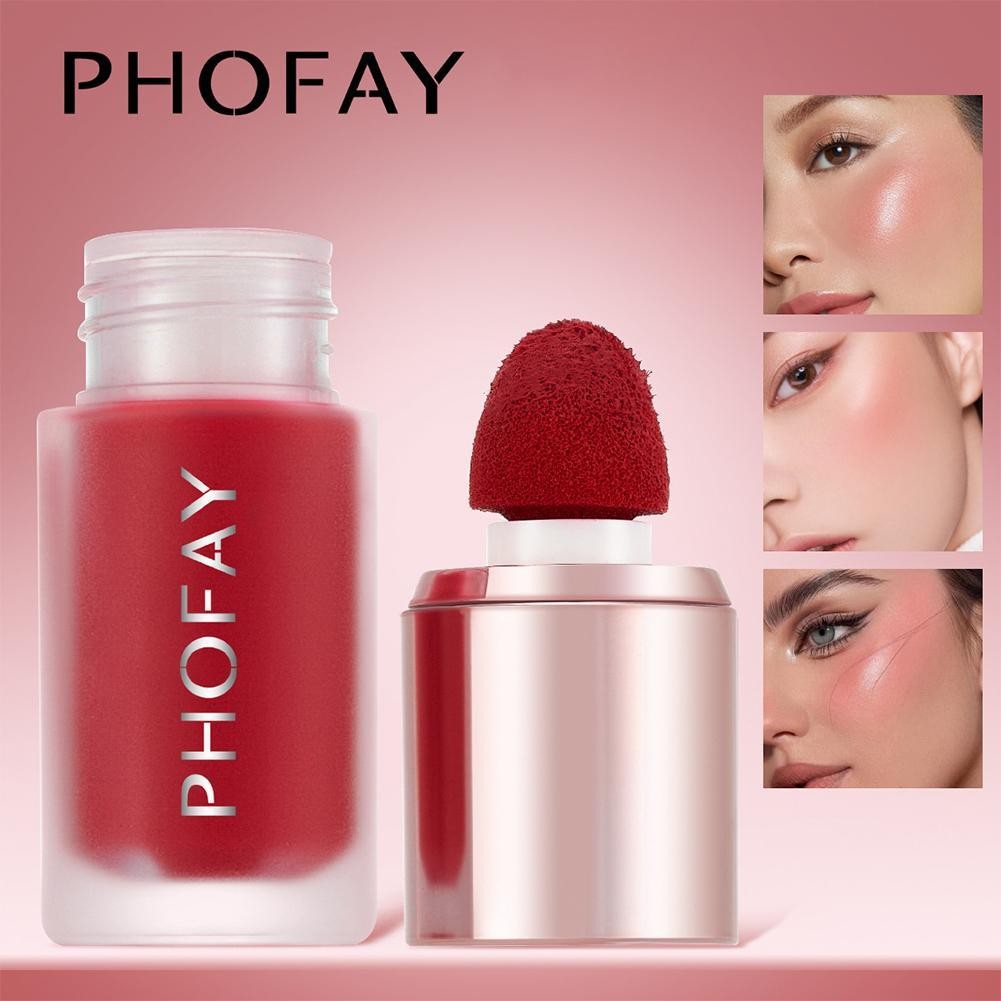 Phofay Face Liquid Blush Hangover Red Wine Natural Tint Cosmetics On Blusher Matte Make Cream I4m5