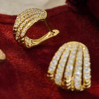 Bông tai Zircon dòng bạc S925 Trang sức thời trang đơn giản Quà tặng nữ