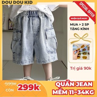 [DOUDOU KID] JD05M Quần Jean Bé Trai Túi Hộp 10-34kg,Chất Denim Mềm Chính Phẩm