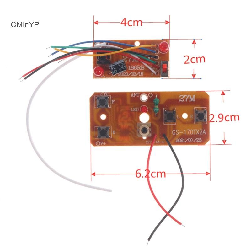 Cminyp 4CH RC Điều Khiển Từ Xa 27 MHz Mạch PCB Bộ Thu Ban Hệ Thống Vô Tuyến Cho Xe RC Glory