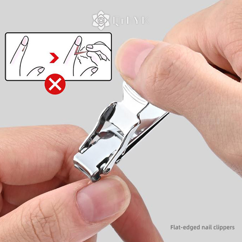 Qrhyk Siêu Mỏng Móng Tay Di Động Bằng Thép Không Gỉ Tông Đơ Cắt Móng Chân Mới