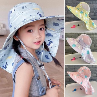 Mũ xô trẻ em YRBWD, Mũ chống nắng chống tia cực tím dễ thương, Mũ đi biển bằng vải Polyester hoạt hình thoáng khí ngoài trời cho trẻ sơ sinh bé gái bé trai