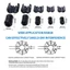 GETVOW 1 Vòng từ tính chống nhiễu, Bộ lọc khử từ Snap-on lõi Ferrite, Bộ lọc cáp kẹp EMI RFI có thể tháo rời 3,5 / 5 / 7 / 9 / 13 / 15mm