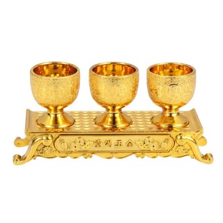 Ấm trà HOMEHAVEN, Cốc trang trí ngôi chùa vàng gia đình, Kính rượu cổ điển trang trí