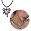 XGB Sweet Cool Liquid Heart Cross Mặt dây chuyền Vòng cổ dành cho nữ Dây da Unisex