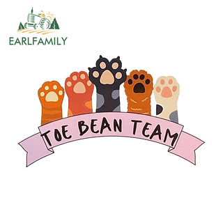 EARLFAMILY 13cm x 7.8cm Cat Paws Xe Dán Cá Tính Hoạt Hình Ngộ nghĩnh Kem Chống Nắng Chất Liệu Vinyl Decal Chống Thấm Nước Graffiti Sáng Tạo Kiểu Xe