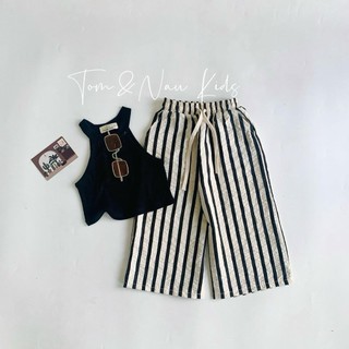 S123-[tomnaukid] Set áo ba lỗ phối quần ống suông cho bé gái cực dễ thương (QUẦN CÓ BÁN LẺ) - Size 9-35Kg