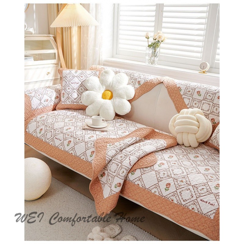 Phong Cách Pháp Nguyên Chất Cotton Sofa Đệm Vải Chống Trơn Trượt Mục Vụ Tươi Sofa Bao Khăn Bốn Mùa Đa Năng Sofa Đệm