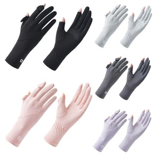[Crush] Găng Tay Chống Nắng, Găng Tay Chống Nắng Mỏng Ice Silk, Màn Hình Cảm Ứng Chống Trơn Trượt Thời Trang Găng Tay Chống Tia UV Nữ Bé Gái