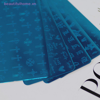 [Beautifulhome] Love Heart Nail Art Stamping Plate Họa tiết vẽ Sọc Hình học 3D Hình ảnh Stencil Pring Tools [làm đẹp]