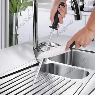 Thép mài Thanh mài hoặc que mài gia dụng hình bầu dục nhẹ và bền, Thanh mài đầu bếp chuyên nghiệp, Máy mài cao cấp tại nhà, 31Cm