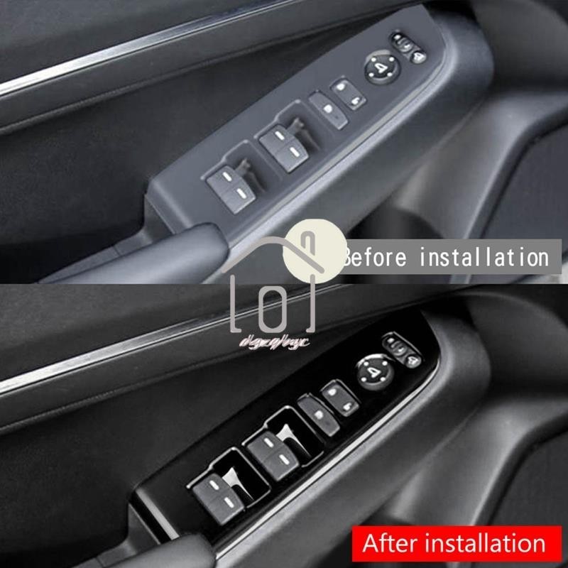 [Dgzqbyc] Cửa sổ ô tô Kính nâng Nút công tắc Viền Tay vịn cửa Bảng điều khiển cho Honda HRV HR-V Vezel 2021 2022 LHD