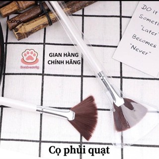 Cọ Phủi Quạt Bắt Sáng Đánh Má Hồng Trang Điểm