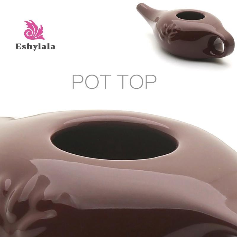 Bộ dụng cụ rửa mũi 250ml gốm Neti Pot cho xoang, viêm mũi dị ứng, Yoga Detox Rinse [MỚI]