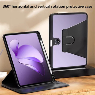 360 ° Ốp Lưng Cứng Acrylic Xoay Cho OPPO Pad SE 11 2025 Air 2 Neo 11.4 Air 1.36 Ba Gấp Da Bảo Vệ Toàn Diện Có Khe Cắm Bút