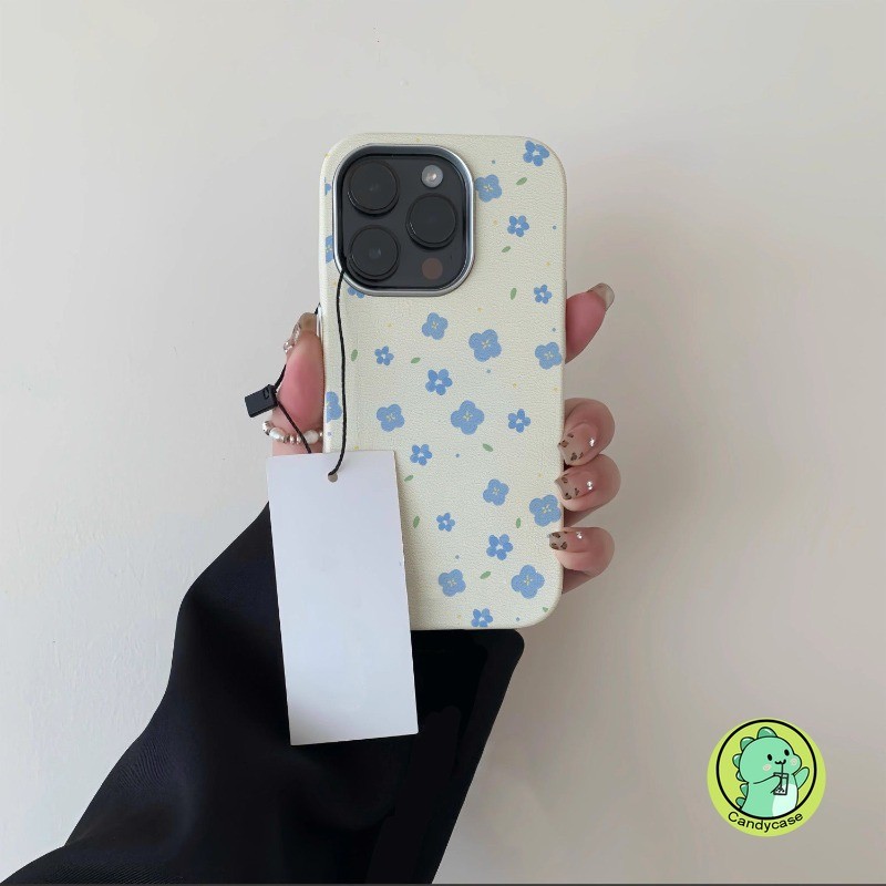 Ốp Điện Thoại Da Hoa Tranh Sơn Dầu Cho Redmi Note 14 Pro 13 12 11 Pro Plus 12s 10 9 Pro Max 10 Lite 10s 9s 8 7 Pro 5G 4G Vỏ Mềm Màu Xanh Phong Cách Ins Dễ Thương