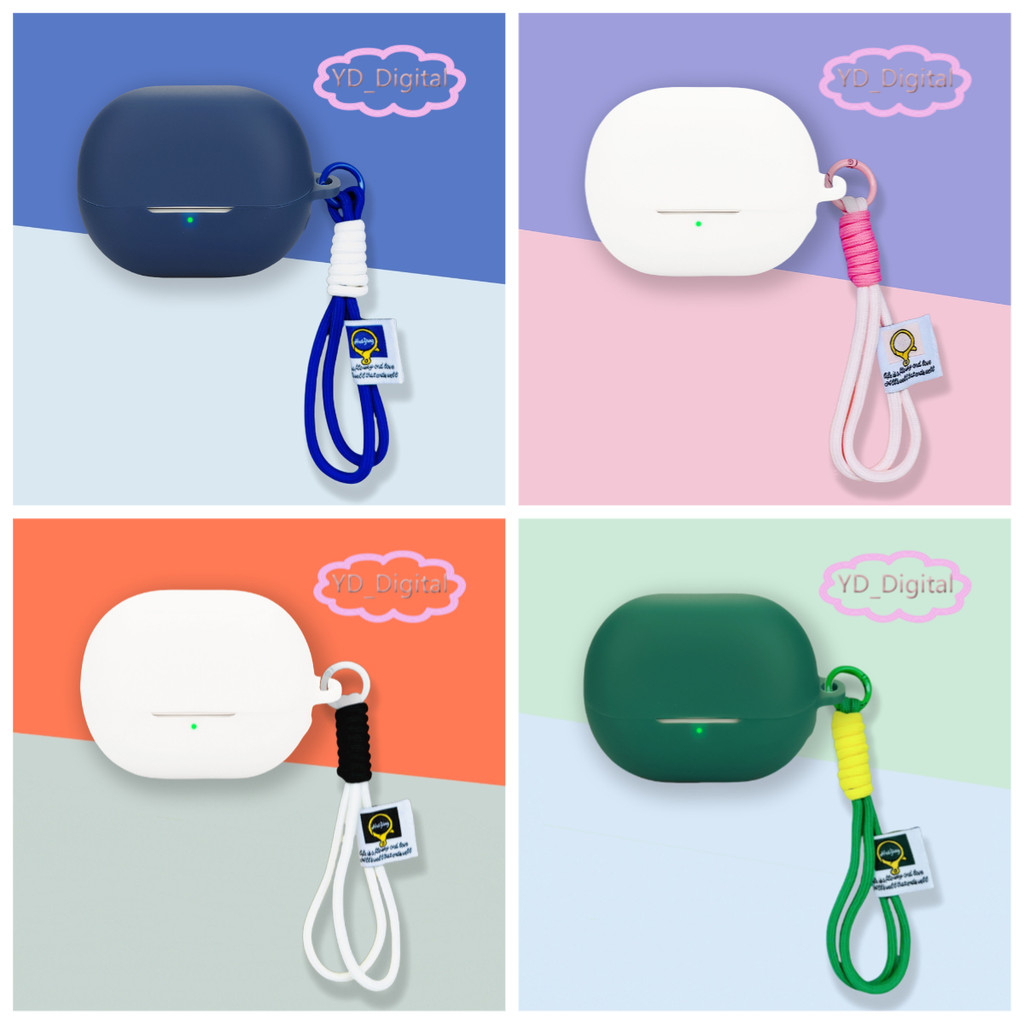 Thích hợp cho SoundPEATS PopClip Vỏ bảo vệ tai nghe bện màu trơn Dây ngắn Macaron Vỏ bảo vệ tai nghe silicon chống sốc