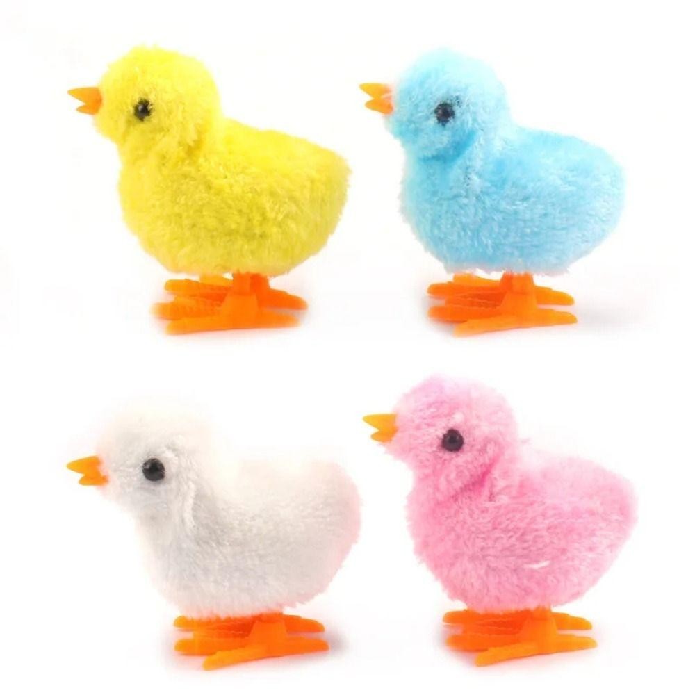AWNGD Easter Running Chick, Sang Trọng Nhựa Nhảy Gió Lên Gà Con, Vàng Xanh Trắng Hồng Đồ Chơi Cockwork