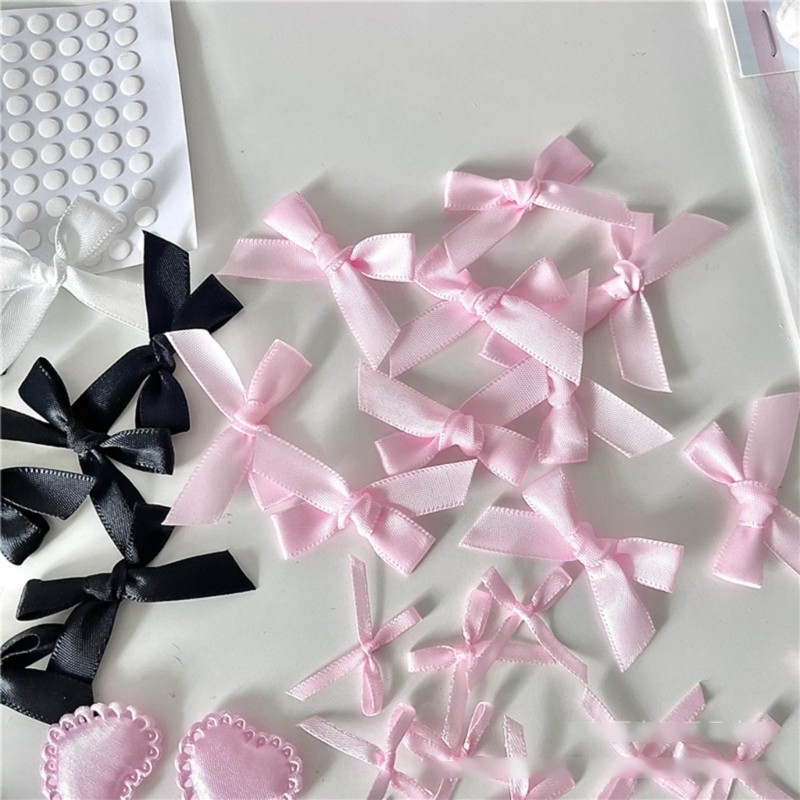 Richh Bowknot Appliques May Thủ Công DIY Trẻ Em Bé Gái Mũ Tóc Trang Trí Đám Cưới